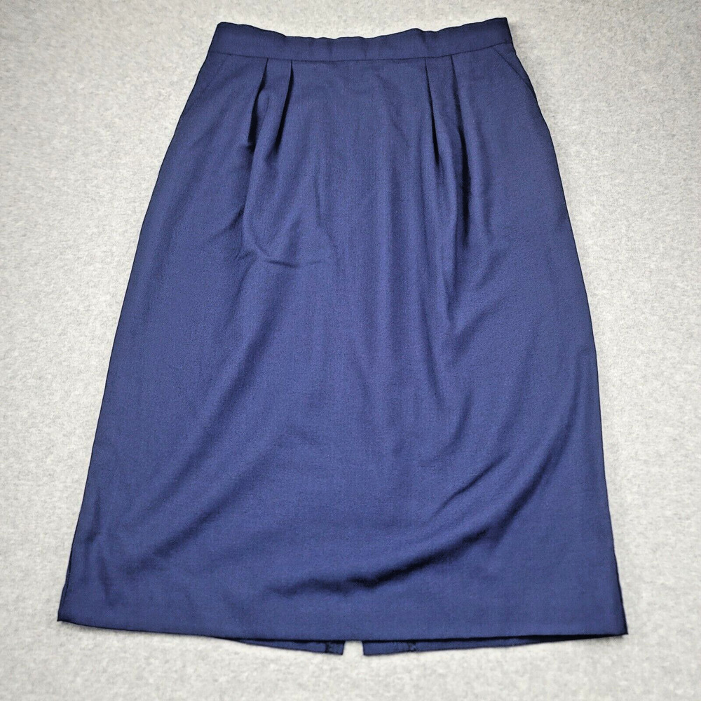 Kenneth Mitchell ALine Skirt Blue Womens 14 Vintage Pockets